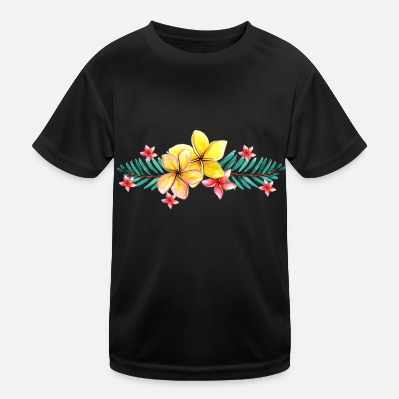 Blumen Kinder Funktions-T-Shirt