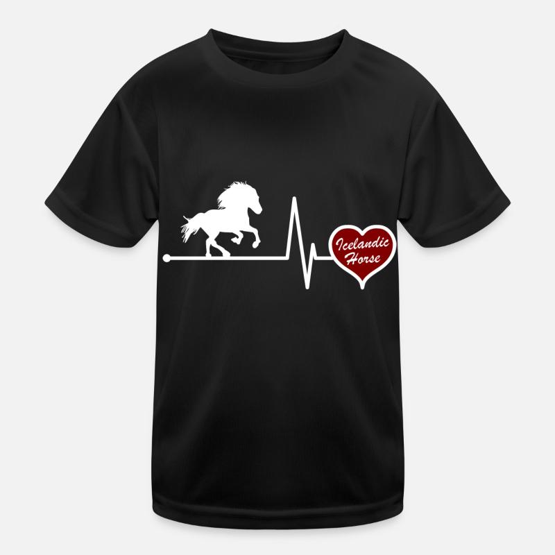 Islandpferd Tölt Herzschlag Geschenk Idee Kinder Funktions-T-Shirt