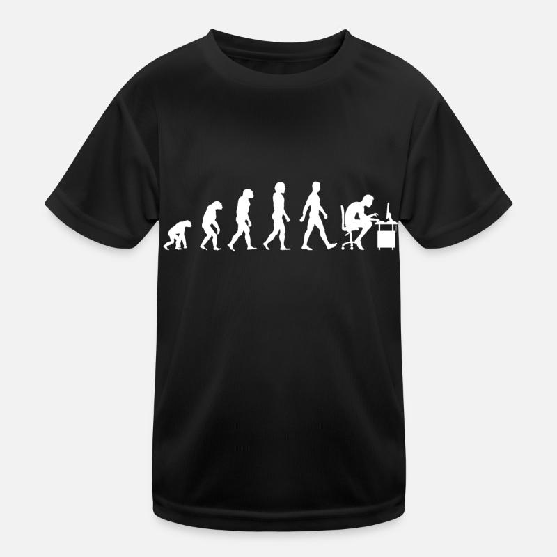 Evolution Gaming Zocker Gamer Nerd Kinder Funktions-T-Shirt