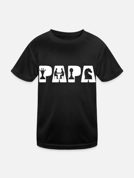 Papa Jeu d’échecs Gambit - T-shirt sport Enfant - noir - Devant