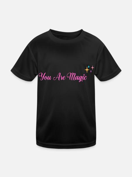 Du bist Magie - Kinder Funktions-T-Shirt - Schwarz - Vorne