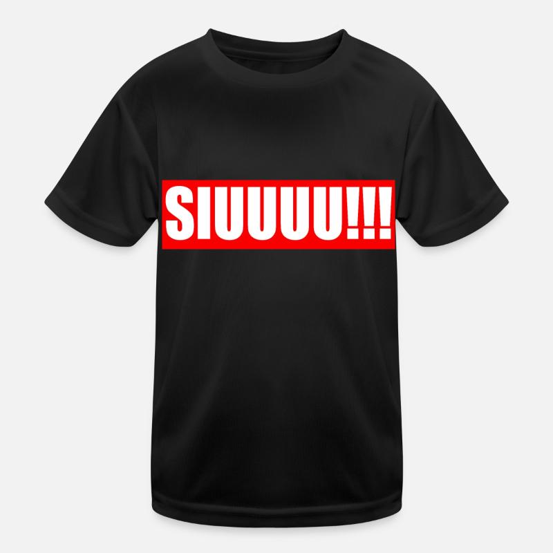 Rot Stilvoll SIUUUU!!! Kinder Funktions-T-Shirt