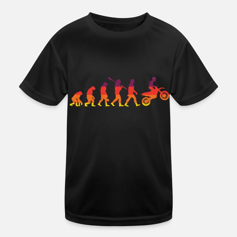 Evolution Graphic Dirt Biker Motorcycle Enduro Mot Kinder Funktions-T-Shirt