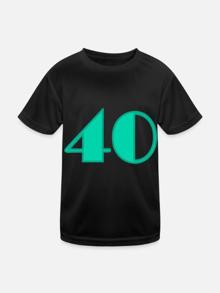 40 JAHRE. 40-jähriges Jubiläum. GEBURTSTAG 40 JAHRE. 40 - Kinder Funktions-T-Shirt - Schwarz - Vorne