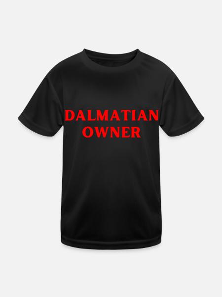 dalmatiner hund hundebesitzer - Kinder Funktions-T-Shirt - Schwarz - Vorne