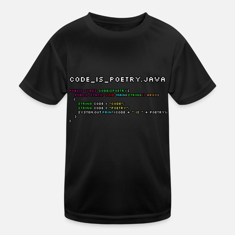 Code is poetry.java Kids Functional T-Shirt