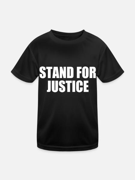Stand for justice - Kids Functional T-Shirt - black - Front