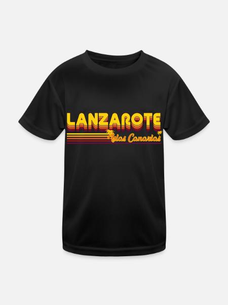 Lanzarote holiday design for the fan of the Canary Islands - Kids Functional T-Shirt - black - Front