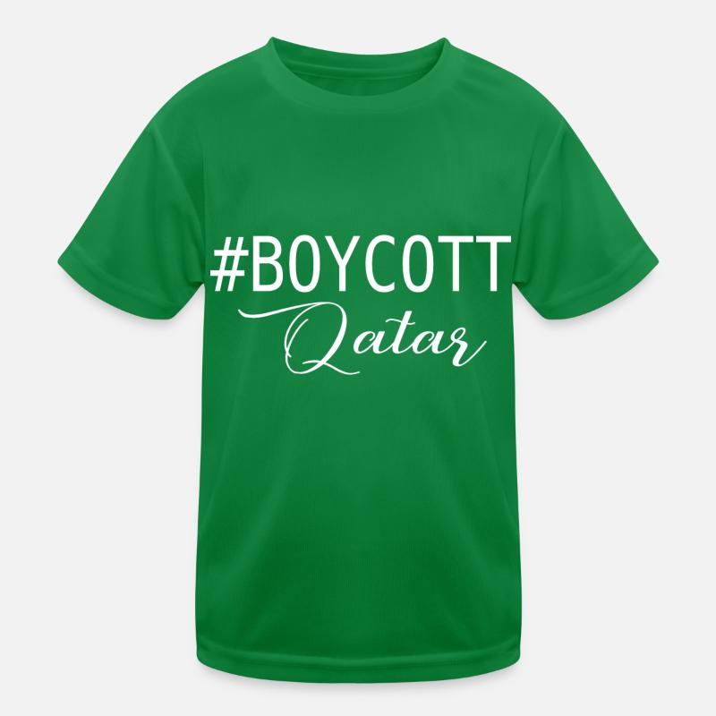 BOYKOTT KATAR Kinder Funktions-T-Shirt