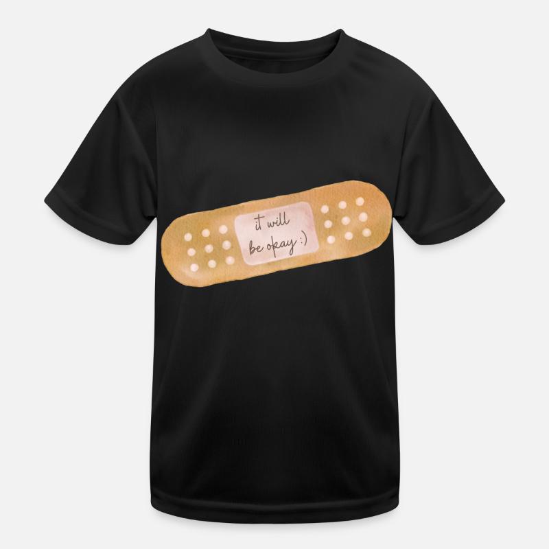 It will be okay :) Plaster - Kids Functional T-Shirt - black