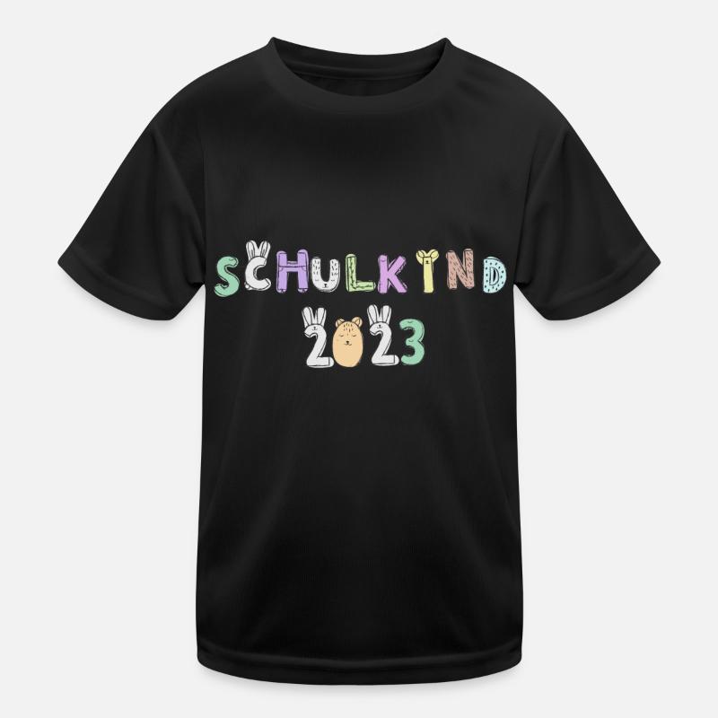 Schulkind 2023 süßes Alphabet Kinder Funktions-T-Shirt