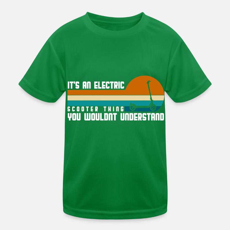 Rollerfahrer E-Bike E-Roller Hybrid Kinder Funktions-T-Shirt