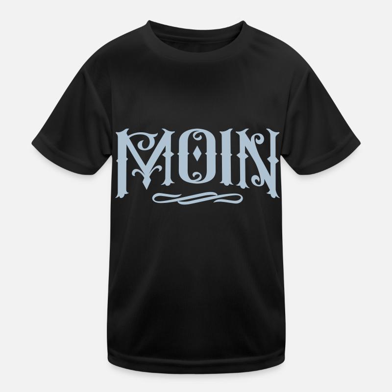 moin - Kinder Funktions-T-Shirt - Schwarz