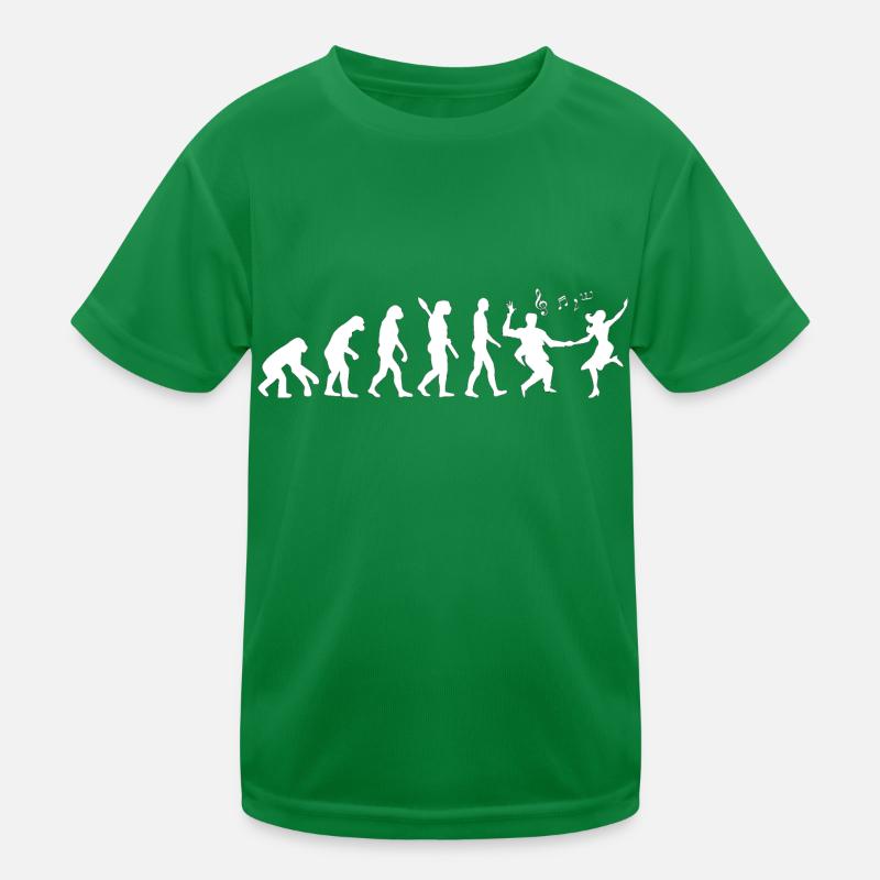 Darwin Evolution to Swing - White Kids Functional T-Shirt