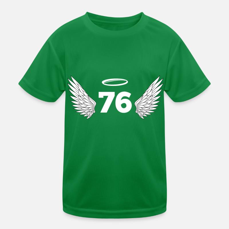 Numéro 76 ange - 76e anniversaire ailes T-shirt sport Enfant