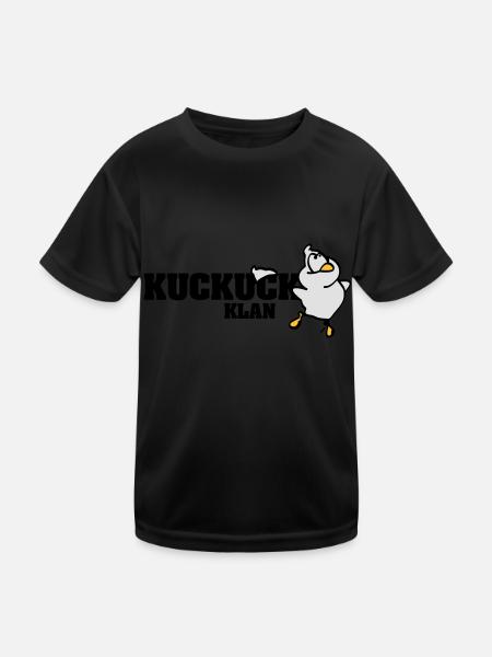 Kuckuck Klan - Kinder Funktions-T-Shirt - Schwarz