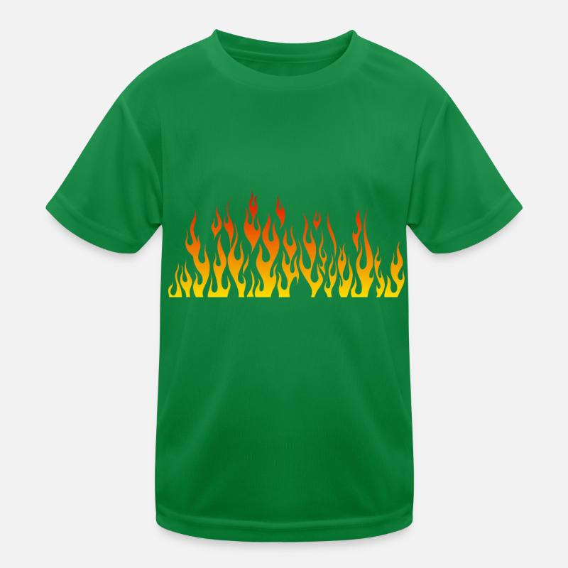 flamme flame feu T-shirt sport Enfant