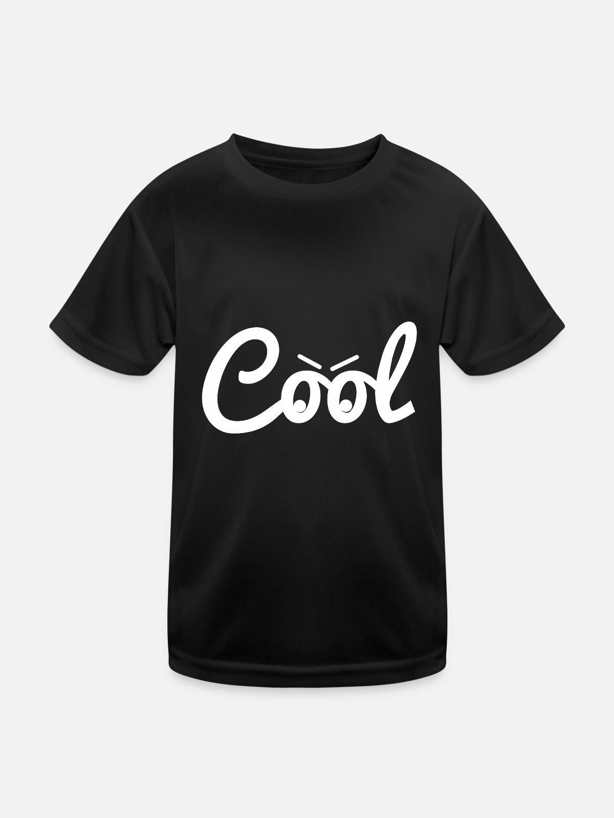 cool Cool - Kinder Funktions-T-Shirt - Schwarz - Vorne