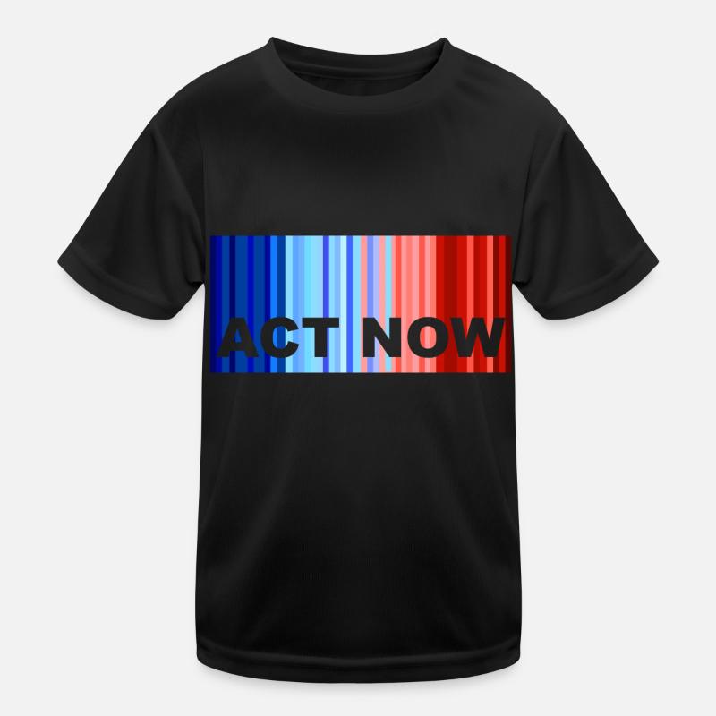 Act Now Climate Change Kids Functional T-Shirt