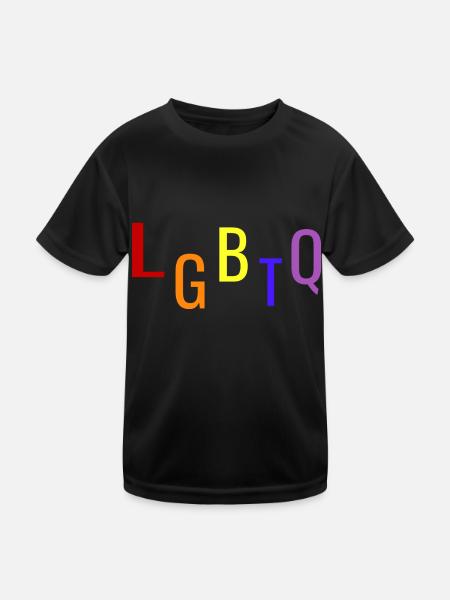 LGBTQ - Kids Functional T-Shirt - black - Front