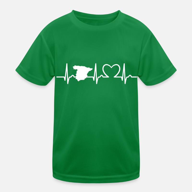 Herzkurve - Puls Spanien - Reise - Nation Kinder Funktions-T-Shirt