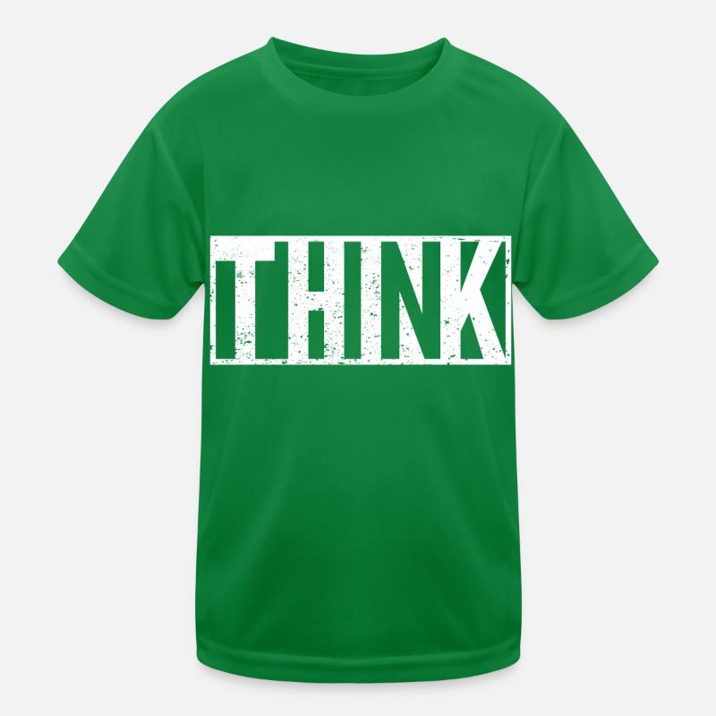 Denke Slogan Statement Kinder Funktions-T-Shirt