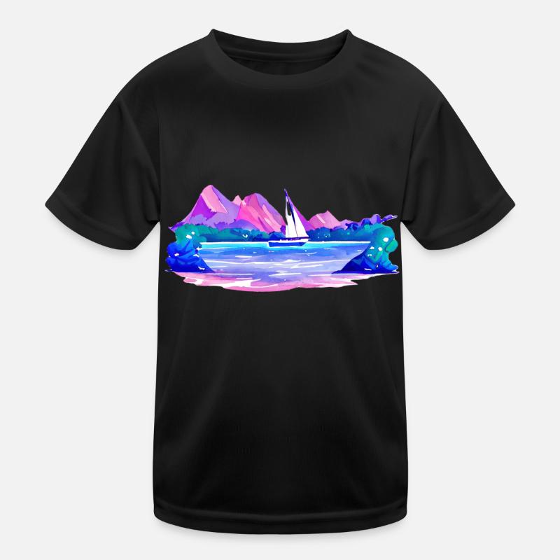 Sailing Sailing Sailing Sailing Sailboat Kids Functional T-Shirt