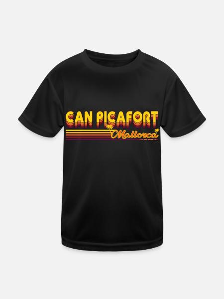 Can Picafort estival Mallorca design de vacances - T-shirt sport Enfant - noir - Devant