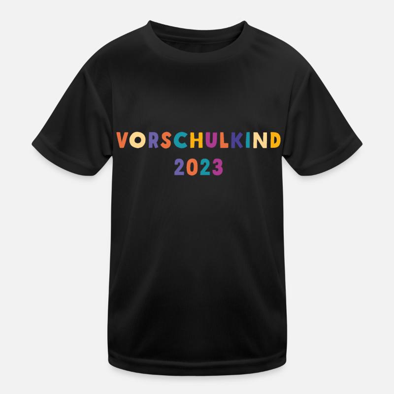 Vorschulkind 2023 - Kinder Funktions-T-Shirt - Schwarz