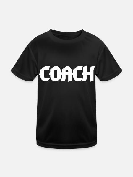 Coach Sportif - T-shirt Foot - T-shirt sport Enfant - noir - Devant