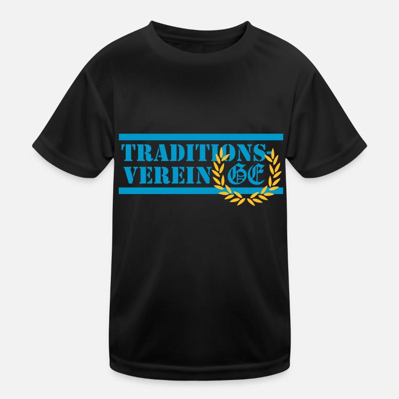 Traditionsverein - Kinder Funktions-T-Shirt - Schwarz