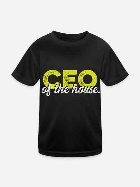 CEO of the house. Businessman Poison - Kids Functional T-Shirt - black - Front