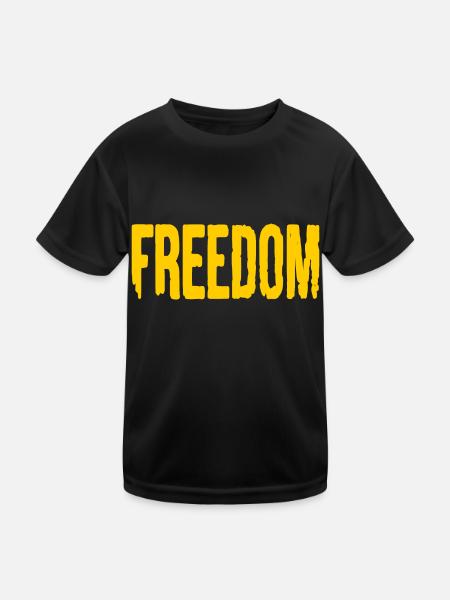 Freedom - Kids Functional T-Shirt - black - Front