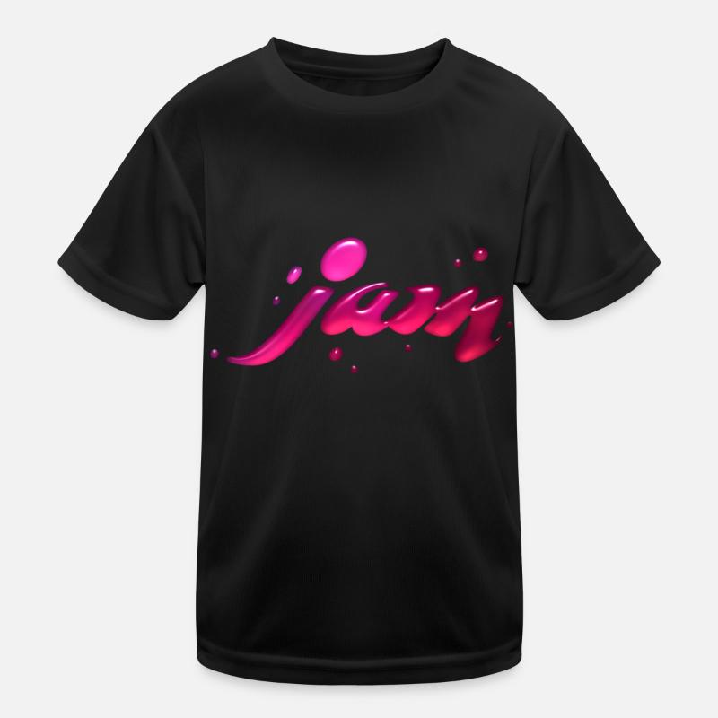 Jam Text Art Kids Functional T-Shirt