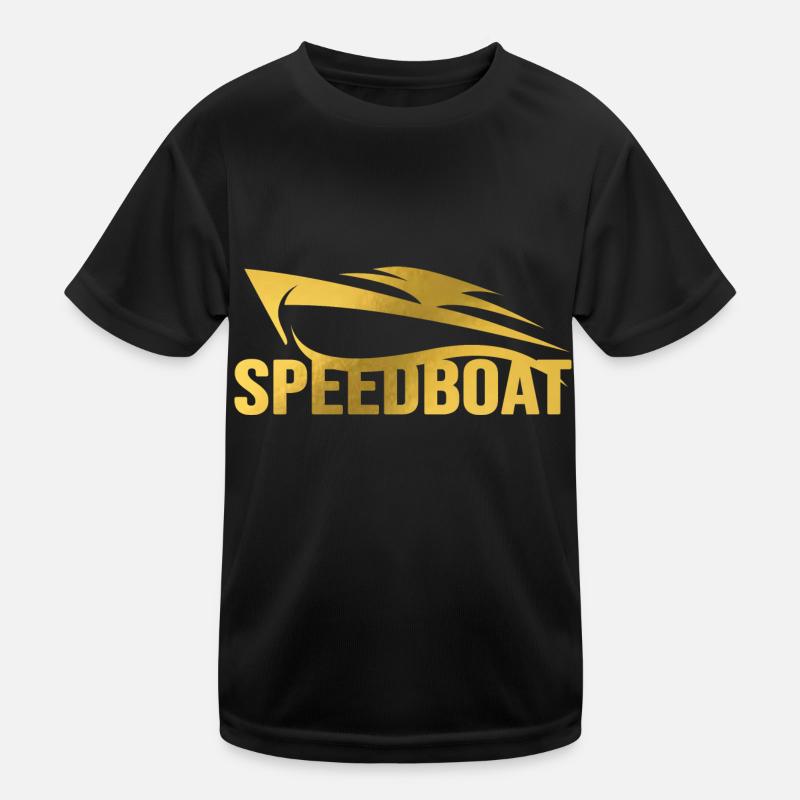 bateau à moteur hors-bord bateau à moteur bateau de bord de course bateau de bord T-shirt sport Enfant