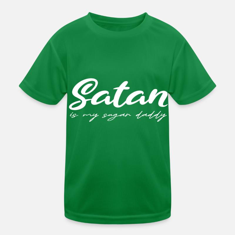 Satan sugar daddy lustiger Spruch white Kinder Funktions-T-Shirt