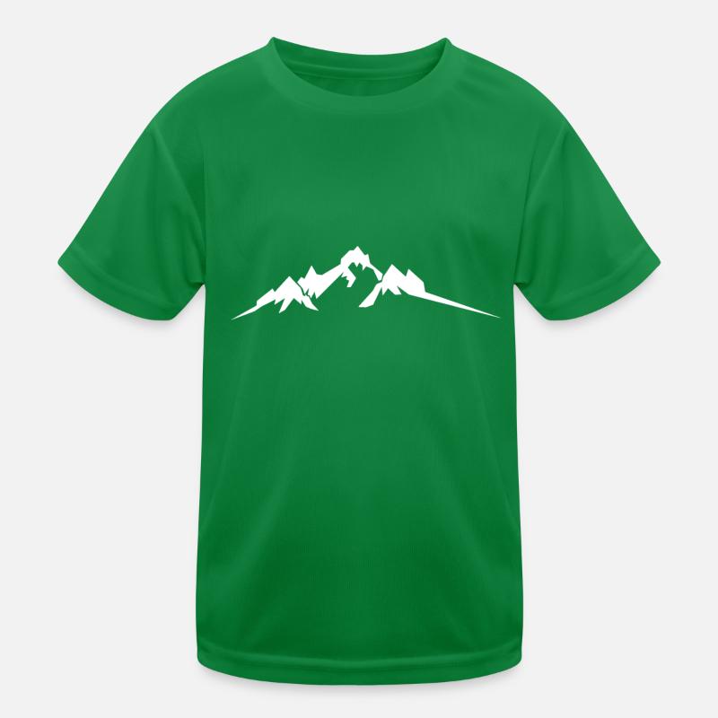 Silhouette montagnes blanches T-shirt sport Enfant