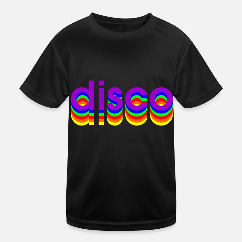 80er disco - Kinder Funktions-T-Shirt - Schwarz