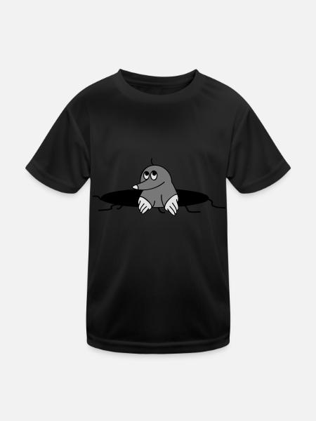 funny mole - Kids Functional T-Shirt - black - Front