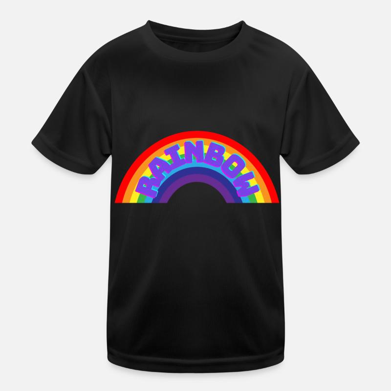 Regenbogen Kinder Funktions-T-Shirt
