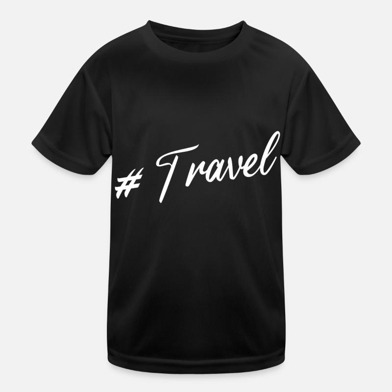 #Travel Kinder Funktions-T-Shirt