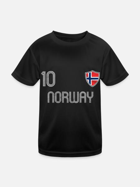 Norway Football Team - Kids Functional T-Shirt - black - Front
