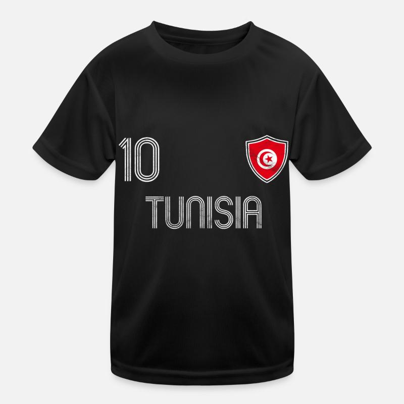Tunisia Football Team Kids Functional T-Shirt