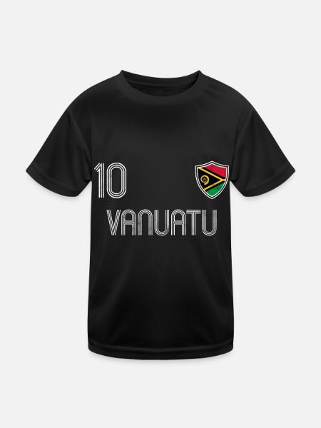 Vanuatu équipe de football - T-shirt sport Enfant - noir - Devant