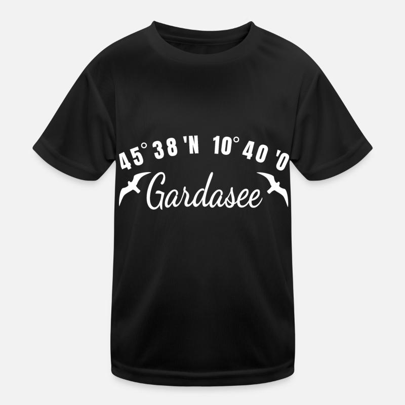 Lake Garda Coordinates Lago Di Garda Holiday Gift Kids Functional T-Shirt