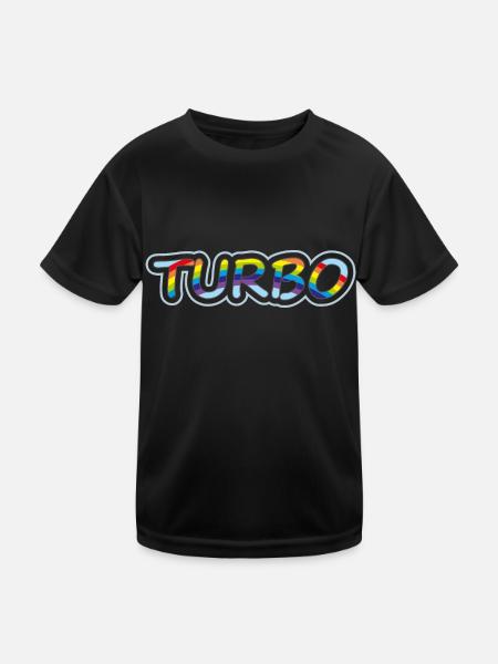 Turbo. Stylish design - Kids Functional T-Shirt - black - Front