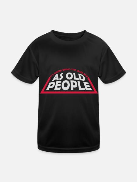 être âgé - T-shirt sport Enfant - noir - Devant