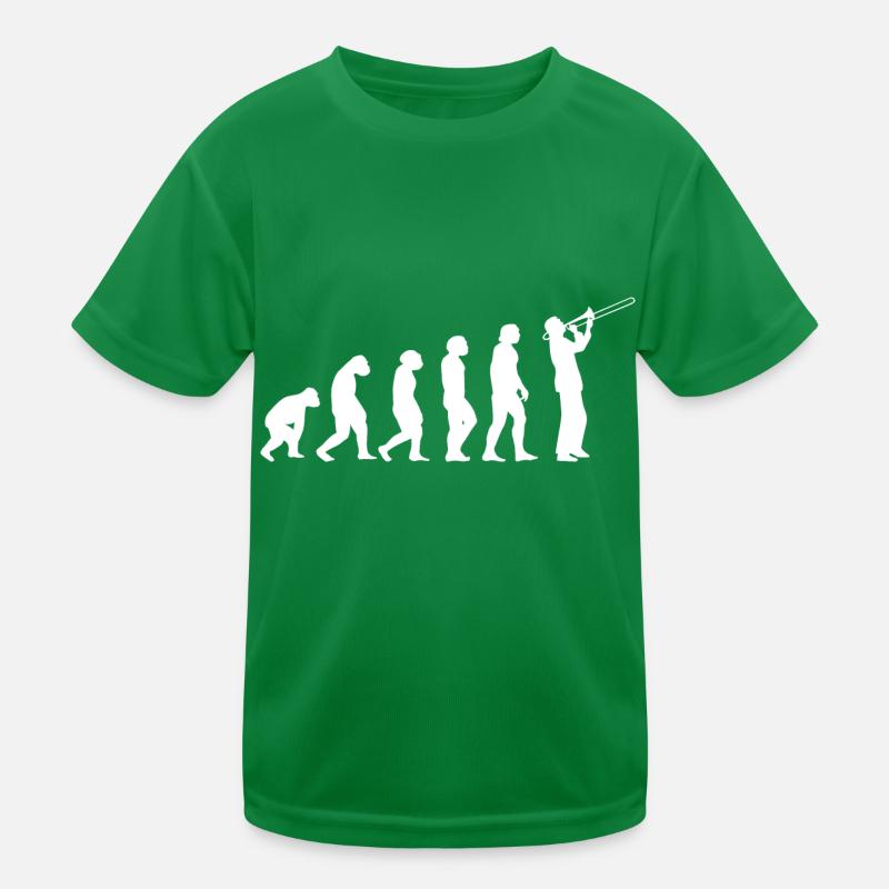 Trombone Player Evolution, Funny Trombonist Kinder Funktions-T-Shirt