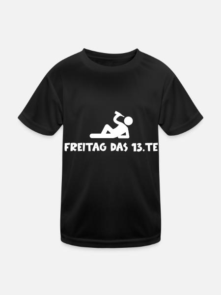 Lustiger Spruch Witzig Humor Geschenkidee - Kinder Funktions-T-Shirt - Schwarz - Vorne