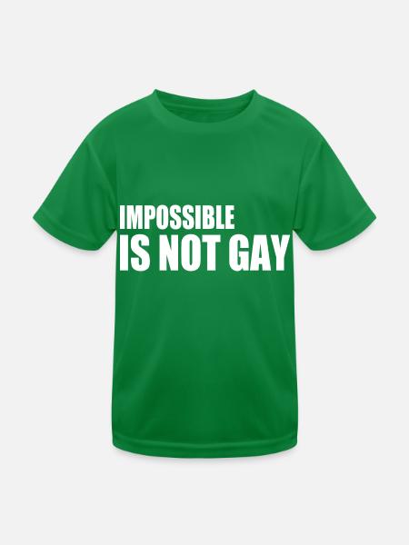 impossible is not gay - T-shirt sport Enfant - vert - Devant